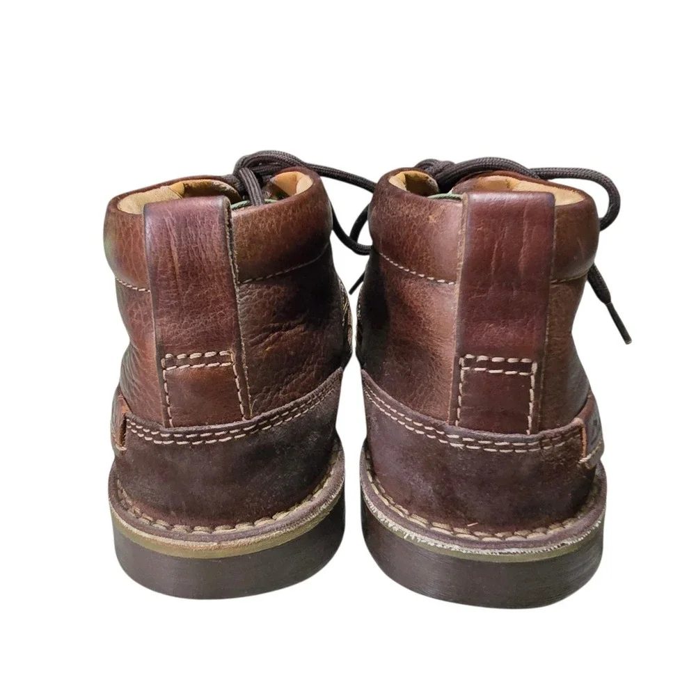 Clarks Mens Collection Edgewick Leather Chukka Mid Boots Dark Brown 9.5